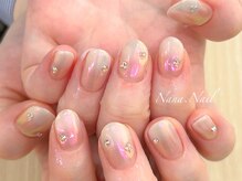 ナナネイル(Nana.Nail)/幻想的なオーロラ×パールネイル