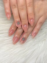 タムタムネイル 本厚木(Tam Tam Nail)/ワンカラー＋パーツ