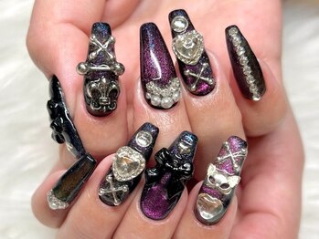 チャーピーネイル(CHIRPY NAIL)/ピアス*黒*ゴシック*150min
