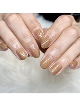 マイオティック ネイル(miotic nail)/金箔入りベージュワンカラー