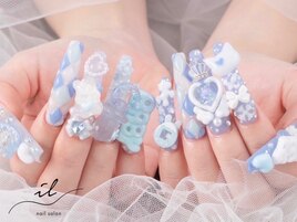 ゴテゴテネイル×ブルー