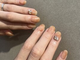 Cafe nail ＋ でかパーツ
