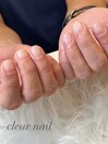男性のクリアネイル！