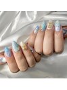 ニュアンスネイル・ミラーネイル