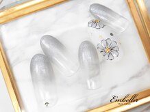 アンベリール 横浜店(Embellir)/(767)手描きフラワーネイル
