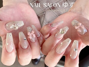 韓国風　リボン　長さ出しあり