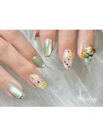 押し花ネイル　マグネットネイル