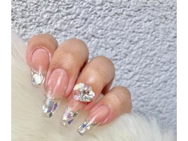 クリアガラスフレンチ＋Vカット