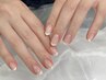 【Jrネイリスト】 フレンチネイル (クリアベース)    ¥3500  支払い現金のみ!