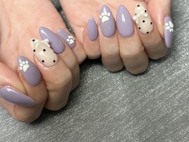 ドット×肉球ネイル