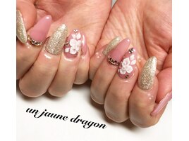 ピンク×3Dネイル