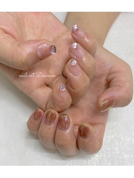 ネイルアート ジマー/60minartとクリアニュアンス