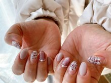 モグネイル(Mogunail)/1.2月定額B ツイードネイル