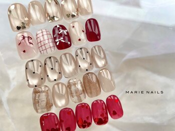 マリーネイルズ 大阪梅田店(MARIE NAILS)の写真/★オフ込みtrend design course¥7700!オリジナルアートの種類豊富/アフターケアも◎/嬉しい1週間保証付き