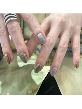 マッシュ abeno店(MASHU)/マグネット、ミラーネイル