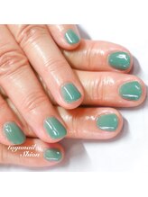 たゆ ネイル(たゆnail)/秋色グリーンカラーネイル☆