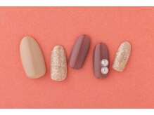 ヴァンネイル(VINGT NAIL nail&eye beauty)/春色ツイードネイル