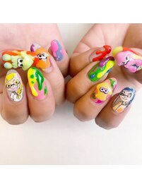 スプラトゥーンネイル♪