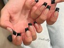 韓国ネイル×フレンチ×長さだし