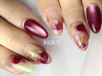 レジュー 橋本 姪浜(REJUU)の写真/シンプルこそ技術に差がつく！センスが光る洗練されたデザインで大人女性に人気の上品なネイルをご提供◇