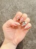 自店オフ無料・ケア込み【HAND】1カラー+Vカットストーン¥6300
