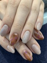 ネイルモア 三軒茶屋店(NAIL moA)/ワンカラー＆べっ甲柄