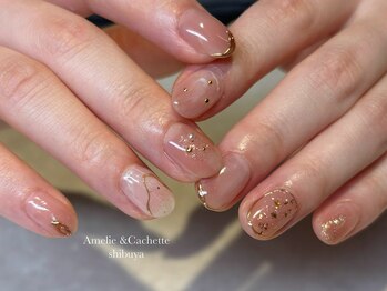 アメリアンドカシェット(Amelie&Cachette)/ニュアンスネイル:aoi