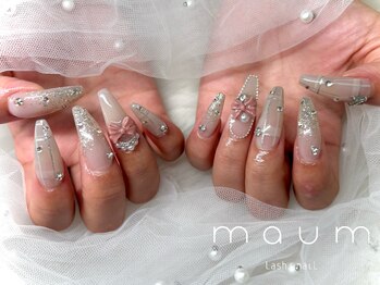 マウム(maum)/リボン×チェックネイル☆