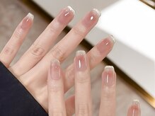 ルミネイル 大宮東口店(Lumi Nail)/チーク+キラキラフレンチ