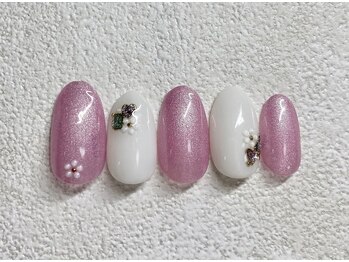サビーハネイル(Sabiiha nail)/ハート×ブロッサムネイル