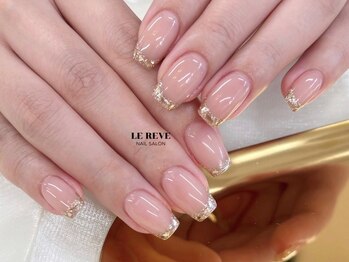 ルレーブ(LE REVE)/ガラスフレンチネイル