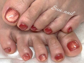 スーネイル(Suu..nail)の写真/足元からオシャレを楽しむ♪サンダルの季節も、ふとした瞬間も自信が持てる華やかなフットネイルをご提案