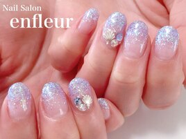 ラメグラデ&ストーンアート☆