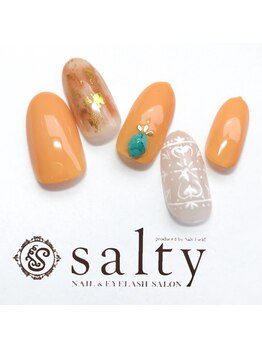 ネイルアンドアイラッシュサロン ソルティ 寺田町(salty)/ニュアンスネイル