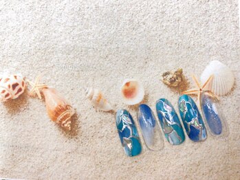 ネイルサロン&スクール ジーナ(GINA)/ステンドグラス風 シーネイル