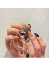 ネイルスペース ジェイズ ピンキー(NAIL SPACE J's PINKY)/黒シルバーゴールド