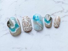 リ ボディ 札幌駅前店(Re Body)/夏ニュアンスネイル　8800円