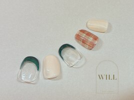 チェックフレンチネイル