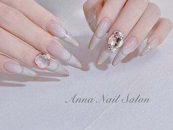 アナネイル(ANNA Nail)の写真/ゴテゴテネイルに欠かせないチップスカルプ♪モチ抜群！理想の長さとこだわりをカタチに◎