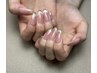 【HAND】うる艶ワンホンネイル☆チークマグネットフレンチ☆ 8800円→7500円