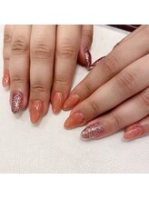 ハーティーネイル hearty nail 溝の口店/長さ出し10本＋ワンカラー