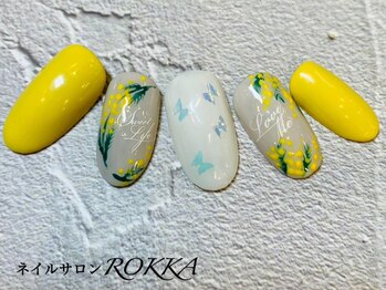 ロッカ(ROKKA)の写真/季節のトレンドを抑えたネイルで指先を華やかに♪自爪ケアにもこだわり有り！丁寧な施術でモチの良さも◎