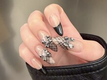 アイネイルズ 新宿店(I nails)/【Ayu】チェックリボンフレンチ