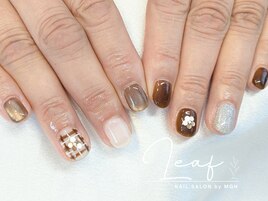 定額L/秋ブラウンチェック