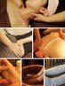 お尻鬼揉みマッサージ(60分)+足裏30分+全身オイル70分12800円　