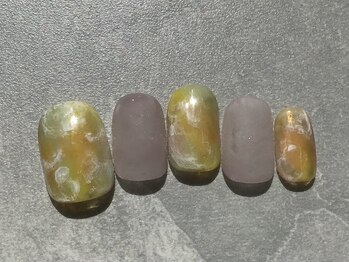 カラネイル 南森町店(calla nail)/くすみビタミンカラー×マット