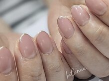 シンプルジェルネイル専門店 バランス(balance)/スキニーフレンチ夏色ネイル♪