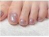 フットワンカラー（カラーorラメ）＋角質ケア＋フットバス¥9000