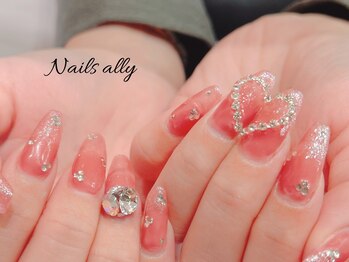 ネイルズアリー 立川店(Nails ally)/ステンドグラス×ストーン×秋冬