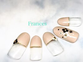 シンプルお花ネイル